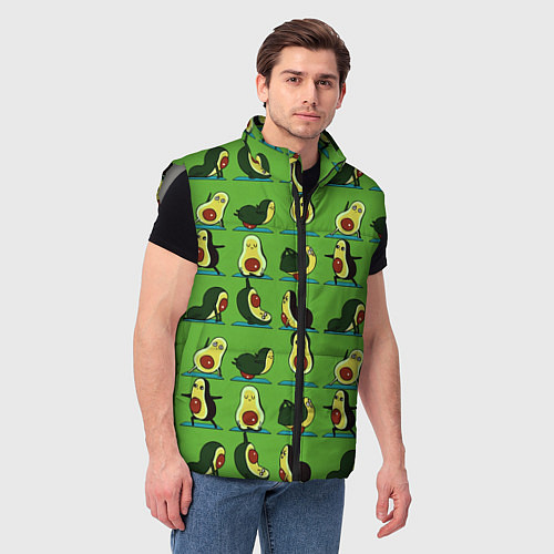 Мужской жилет Авокадо Зарядка / 3D-Светло-серый – фото 3