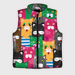 Мужской жилет Удивленные Коты, цвет: 3D-светло-серый