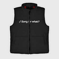 Мужской жилет Sorry for what?, цвет: 3D-красный