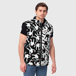 Мужской жилет МЕМ КОТ ЪУЪ СЪУКА, цвет: 3D-черный — фото 2