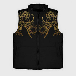 Мужской жилет Цветы, цвет: 3D-черный