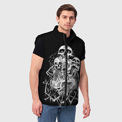 Мужской жилет ЧЕРЕПА, цвет: 3D-черный — фото 2