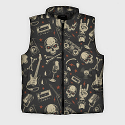 Мужской жилет Рок-музыка, цвет: 3D-черный