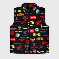 Мужской жилет Motorcycle pattern Мото паттерн Z, цвет: 3D-красный
