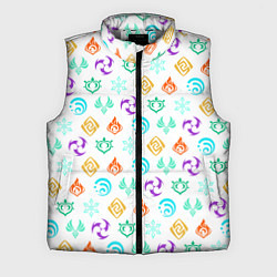 Мужской жилет GENSHIN IMPACT ЭМБЛЕМЫ, цвет: 3D-светло-серый