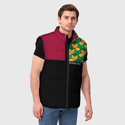 Мужской жилет Гию Томиока Kimetsu no Yaiba, цвет: 3D-черный — фото 2