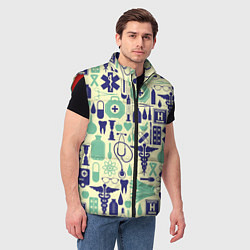 Мужской жилет Медицина Паттерн Z, цвет: 3D-красный — фото 2