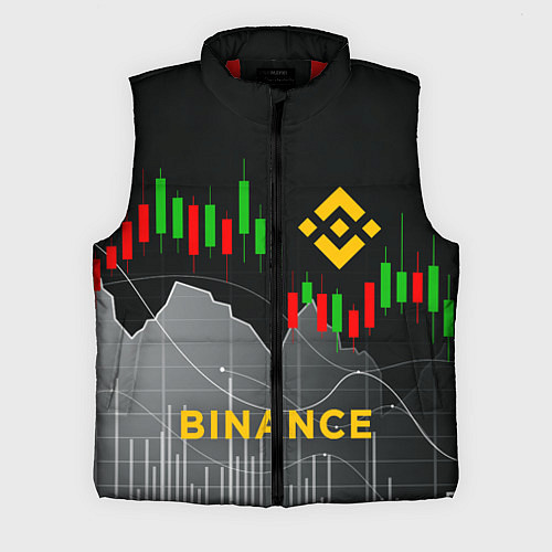 Мужской жилет BINANCE БИНАНС ГРАФИК / 3D-Красный – фото 1