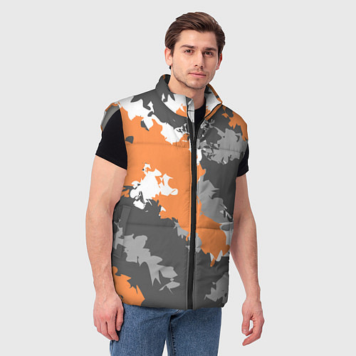 Мужской жилет Камуфляж огненный / 3D-Светло-серый – фото 3