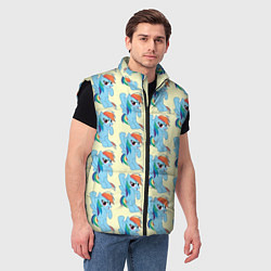 Мужской жилет Rainbow Dash, цвет: 3D-черный — фото 2