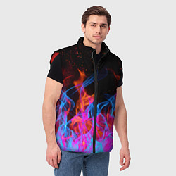 Мужской жилет ТРИ ОГНЯ FIRE СИНИЙ ОГОНЬ, цвет: 3D-красный — фото 2