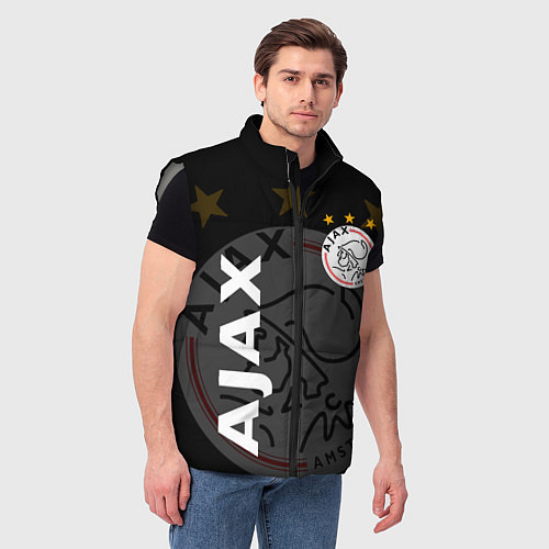 Мужской жилет FC AJAX AMSTERDAM ФК АЯКС / 3D-Светло-серый – фото 3