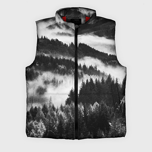 Мужской жилет ТУМАННЫЙ ЛЕС МРАЧНЫЙ ЛЕС / 3D-Красный – фото 1
