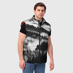 Мужской жилет ТУМАННЫЙ ЛЕС МРАЧНЫЙ ЛЕС, цвет: 3D-красный — фото 2