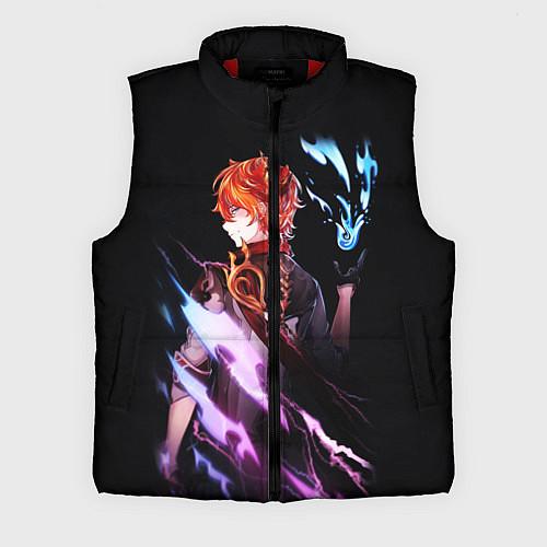 Мужской жилет ТАРТАЛЬЯ - GENSHIN IMPACT NEON / 3D-Красный – фото 1