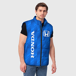 Мужской жилет HONDA BLUE ХОНДА СИНИЙ, цвет: 3D-черный — фото 2