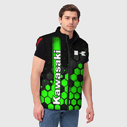 Мужской жилет KAWASAKI КАВАСАКИ, цвет: 3D-красный — фото 2