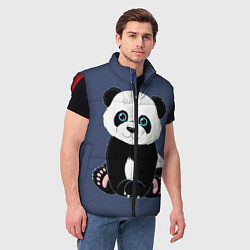 Мужской жилет Милая Панда Sweet Panda, цвет: 3D-красный — фото 2