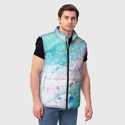Мужской жилет Цветная морская пена, цвет: 3D-черный — фото 2