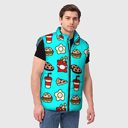 Мужской жилет Вкусняхи из Макдака!, цвет: 3D-светло-серый — фото 2