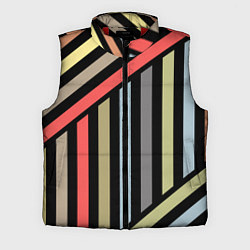 Мужской жилет Абстрактный полосатый узор, цвет: 3D-красный