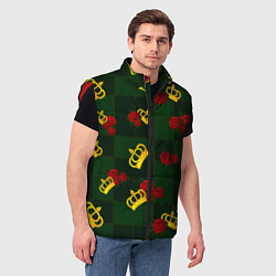 Мужской жилет Короны и розы, цвет: 3D-красный — фото 2