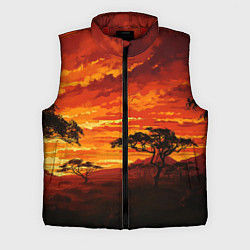 Мужской жилет АФРИКАНСКАЯ САВАННА, цвет: 3D-красный