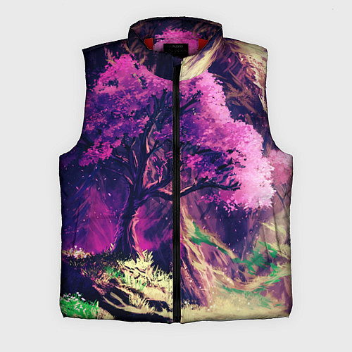 Мужской жилет ДЕРЕВО САКУРЫ / 3D-Красный – фото 1