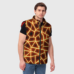 Мужской жилет Огненная геометрия, цвет: 3D-красный — фото 2
