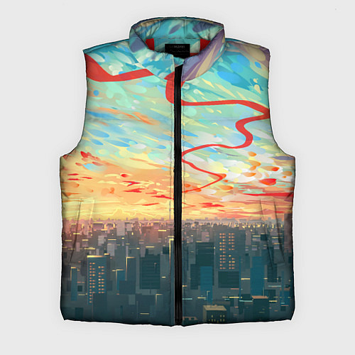 Мужской жилет Токио красками / 3D-Красный – фото 1