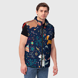 Мужской жилет Звериный арт, цвет: 3D-красный — фото 2