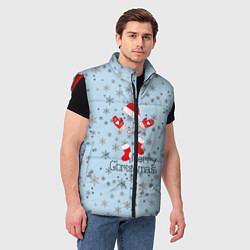 Мужской жилет Рождественская метель, цвет: 3D-красный — фото 2