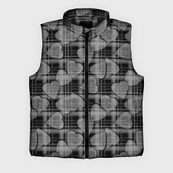 Мужской жилет Черно-серый клетчатый узор, цвет: 3D-черный