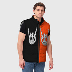Мужской жилет Ладошки скелета, цвет: 3D-светло-серый — фото 2