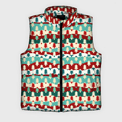 Мужской жилет Ёлочки новогодний дизайн, цвет: 3D-красный