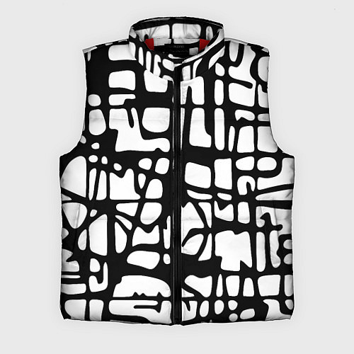 Мужской жилет Черно-Белый мотив Cantabrigiensia, подходящий для / 3D-Красный – фото 1