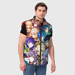 Мужской жилет Genshin Impact - персонажи, цвет: 3D-красный — фото 2