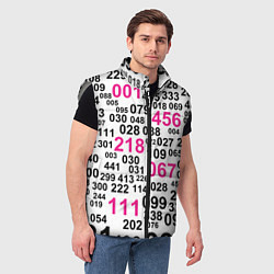 Мужской жилет Игра в кальмара: номера игроков, цвет: 3D-светло-серый — фото 2