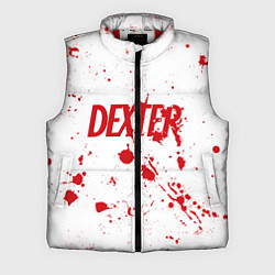 Мужской жилет Dexter logo Декстер брызги крови, цвет: 3D-красный