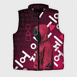 Мужской жилет ИГРА В КАЛЬМА, УЗОР ИЕРОГЛИФЫ, цвет: 3D-светло-серый