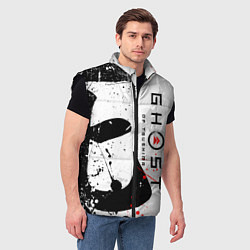 Мужской жилет GHOST OF TSUSHIMA ПРИЗРАК ЦУСИМЫ БЕЛЫЙ, цвет: 3D-черный — фото 2