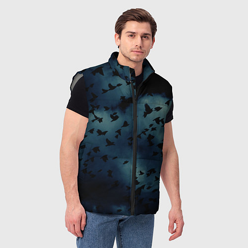 Мужской жилет Flock of birds / 3D-Светло-серый – фото 3