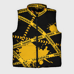 Мужской жилет Лента DANGER, цвет: 3D-черный