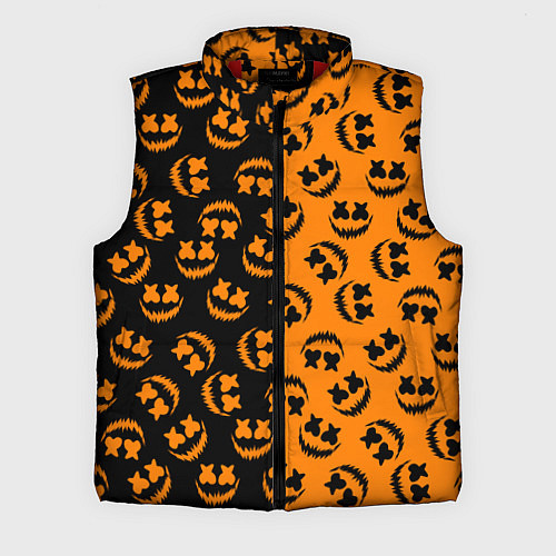 Мужской жилет УЛЫБКА ТЫКВЫ ХЕЛЛОУИН / 3D-Красный – фото 1