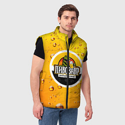 Мужской жилет Пивозавр 3d hd, цвет: 3D-черный — фото 2