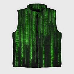 Мужской жилет Матрица двоичный код, цвет: 3D-черный