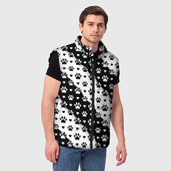 Мужской жилет Следы от Лап, цвет: 3D-черный — фото 2