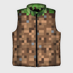 Мужской жилет ЗЕМЛЯ DIRT MINECRAFT, цвет: 3D-черный