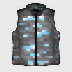 Мужской жилет АЛМАЗНАЯ РУДА DIAMOND ORE MINCRAFT, цвет: 3D-светло-серый
