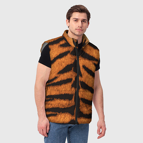 Мужской жилет ТИГРИНАЯ ШКУРА / 3D-Светло-серый – фото 3